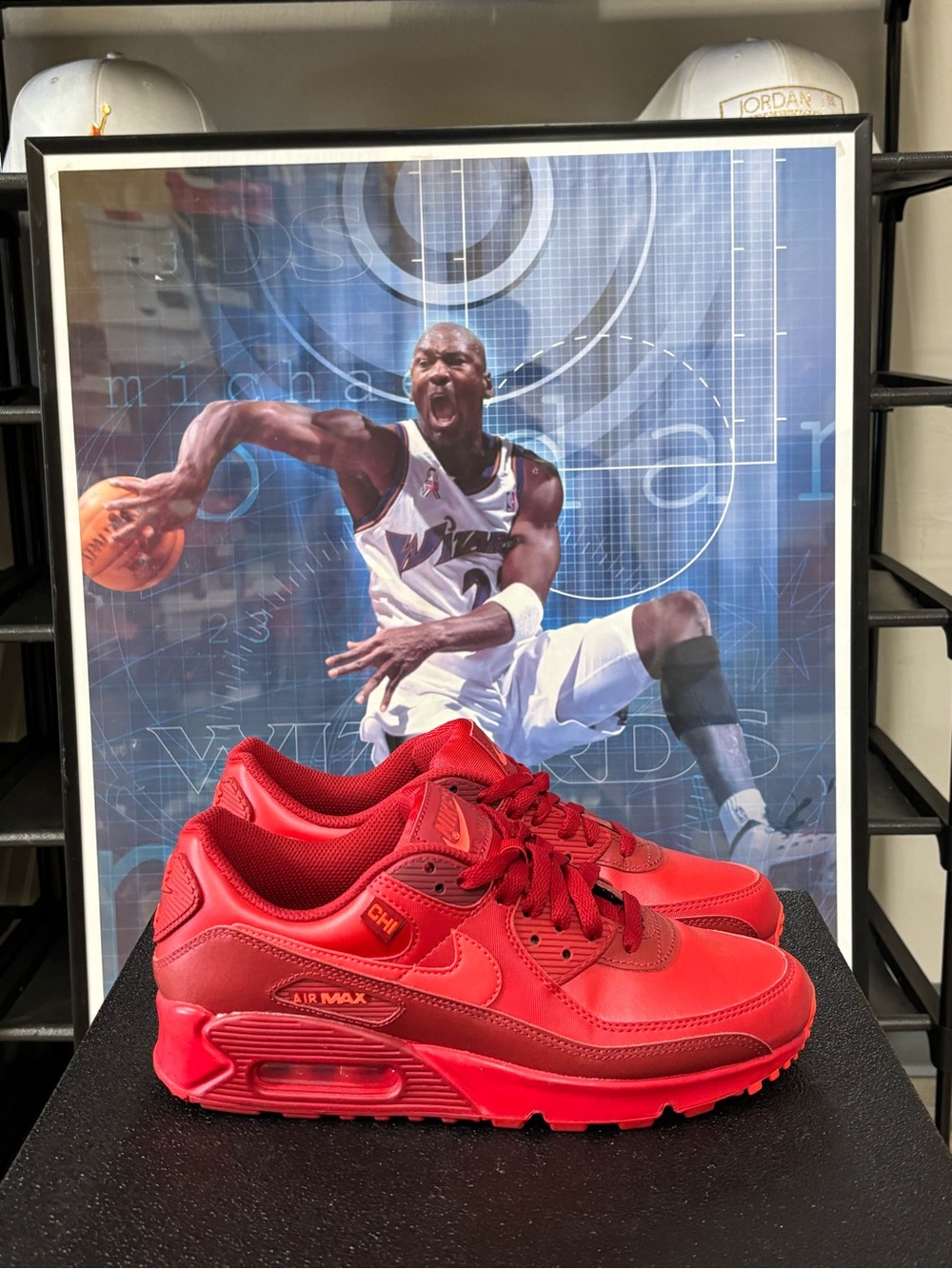 Size 8- Nike Air Max 90 City CHI University Red Low Top Sneakers DH0146-600